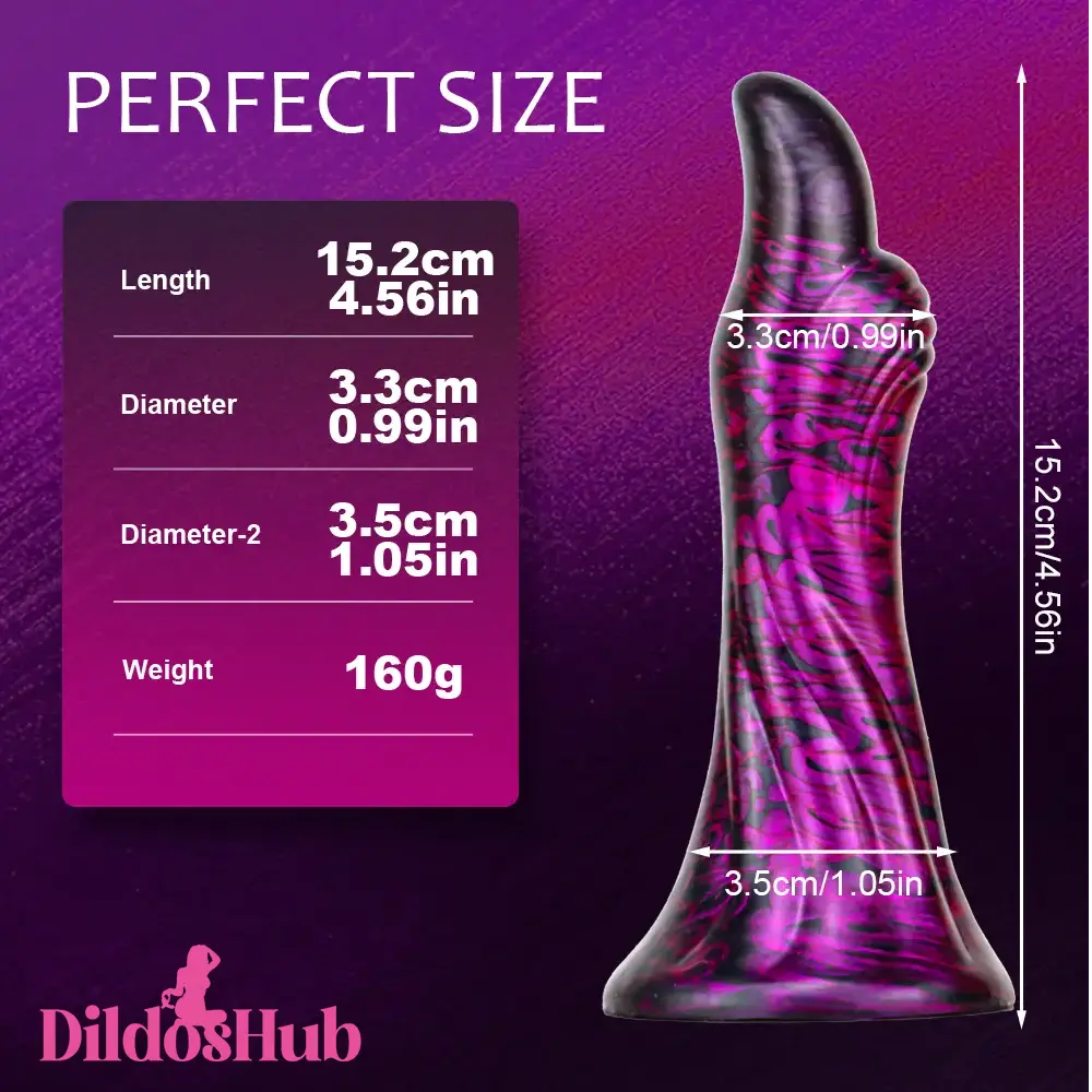 4.56in Soft Silicone Fantasy Finger Dildo With Sucker Hands-Free Play - Dildos Hub