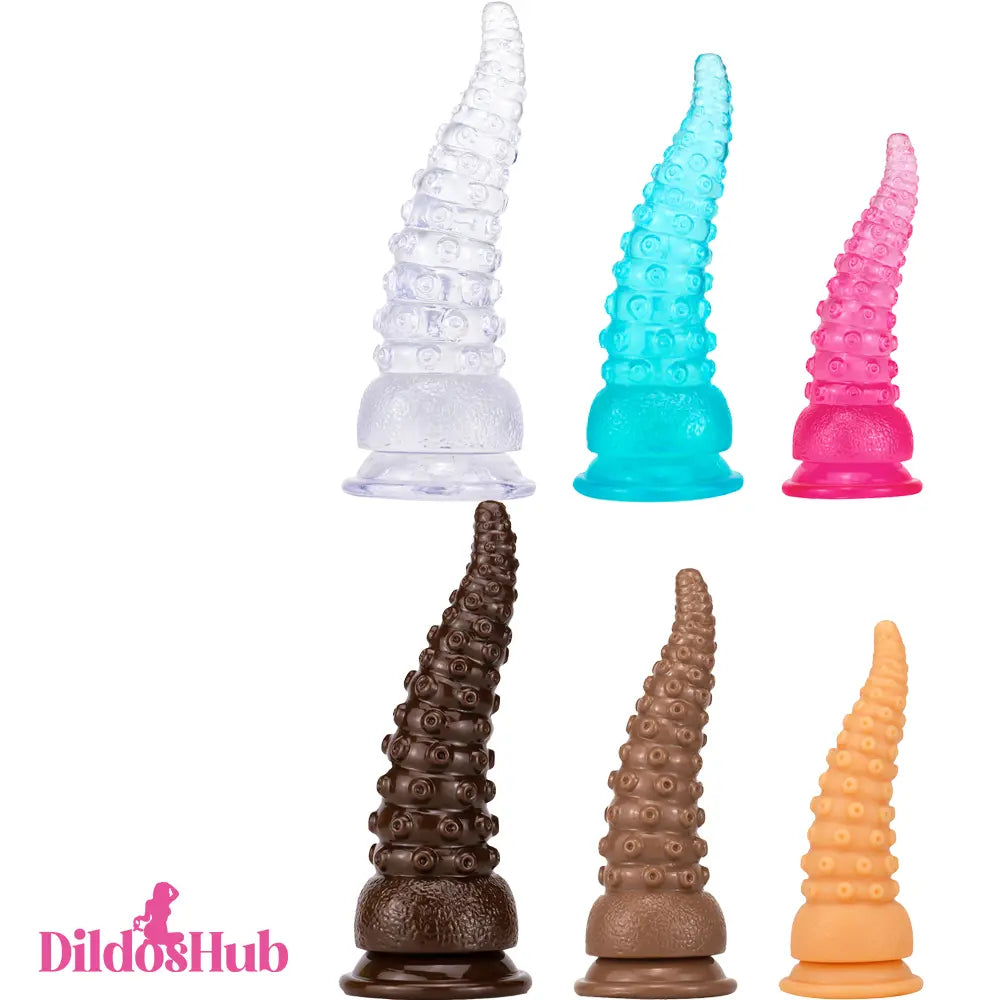 6.02in 7.05in 8.26in Tentacle Octopus Wide Animal Dildo With Suction Cup - Dildos Hub